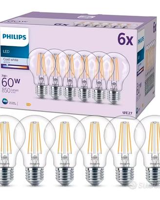 Philips LED Lampadina Luce Bianca Fredda 60W - E27