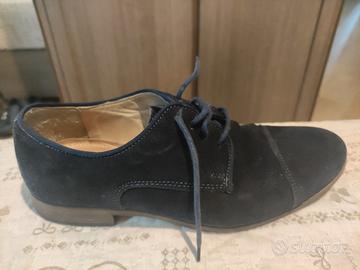 Scarpa elegante camoscio blu scuro misura 40