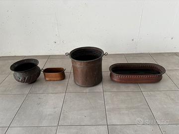 Vasi in rame decorativi varie forme e dimensioni