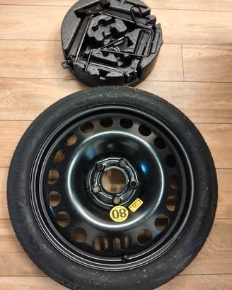 Ruotino di Scorta 5 Fori T125/70 R17 + Kit Cric