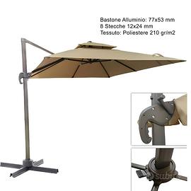 Nuovo 3x3 Ombrellone Braccio Laterale Con Camino