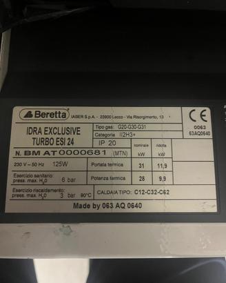 Ricambi caldaia Beretta usati