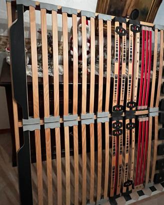 Rete letto matrimoniale a doghe in legno