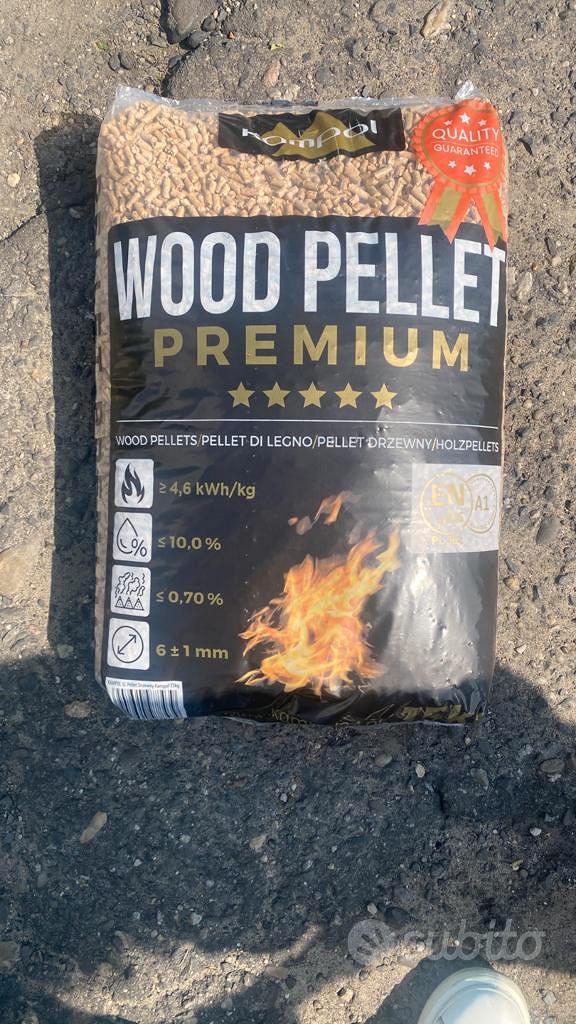 Pellet abete Sacchi 15 Kg Bio Wood legno di conifere per stufe Quality  ENPlus A1