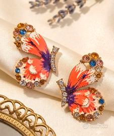 Orecchini vintage farfalla per donna 