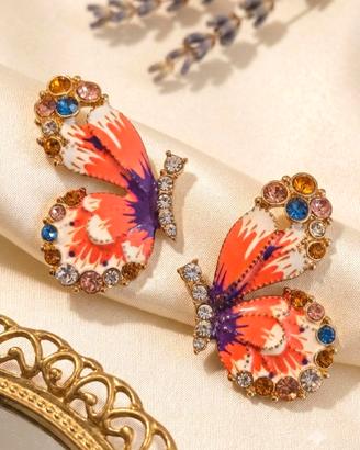 Orecchini vintage farfalla per donna 