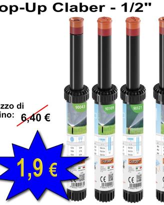 Pop-Up Claber con attacco da 1/2" vari modelli