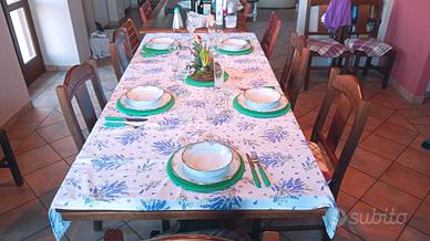 SERVIZIO PIATTI BORDATI ARGENTO E BICCHIERI CALICE