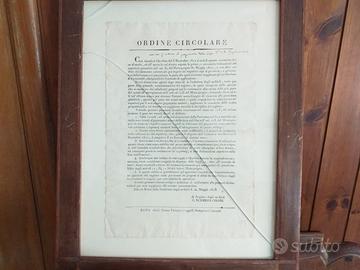 Stampa ordine circolare 1831 originale