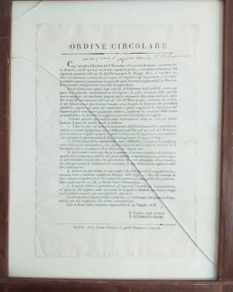 Stampa ordine circolare 1831 originale