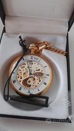 orologio da taschino scheletrato a carica manuale