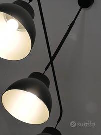 lampadario stile industrial a tre luci