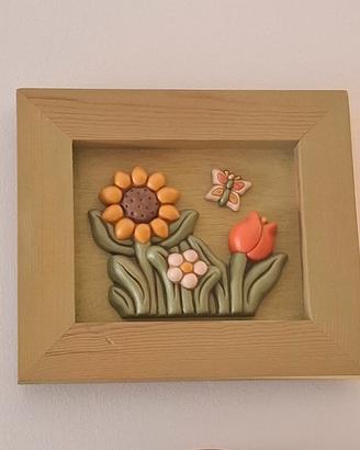 THUN QUADRO GIRASOLE FARFALLA