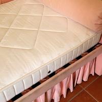 Letto Flou sfoderabile con materasso, reti inclusi