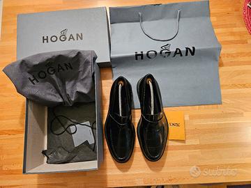 Mocassini College Hogan nero spazzolato 43