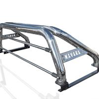 Nissan Navara D40 Roll bar inox con protez.cabina