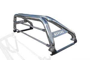 Nissan Navara D40 Roll bar inox con protez.cabina