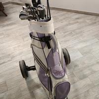 Set Golf  Donna e Uomo con carrello  con sacca