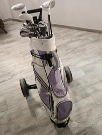 Set Golf  Donna e Uomo con carrello  con sacca