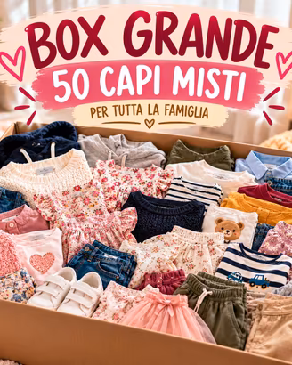 box 50 capi d'abbigliamento misti