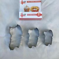 Tris di Formine taglia biscotti a forma di Sardegn