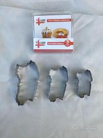 Tris di Formine taglia biscotti a forma di Sardegn