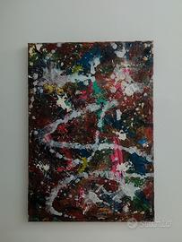 Quadro astratto acrilico su tela.