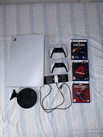 ps5 con giochi e accessori