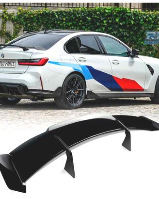 SPOILER ALETTONE BMW G80 G22 LOOK CS NERO LUCIDO