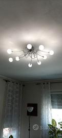 lampadario in metallo cromato