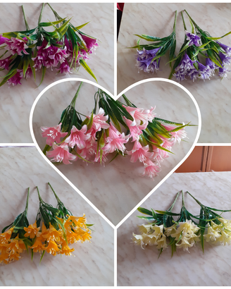103 Fiori finti Gigli 5 colori 15 mazzi 33 cm