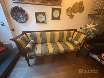 Divano antico a barca Stile Impero (Ottocento)