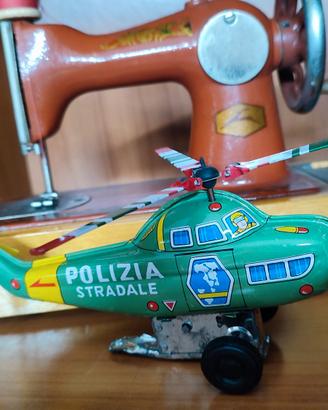 giocattolo a corda anni 60 70 in latta elicottero 
