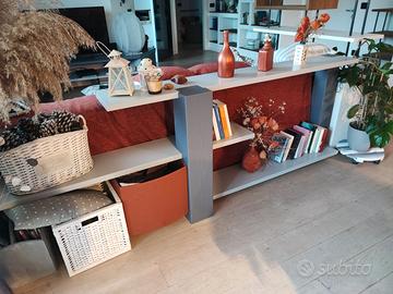 mobile retrodivano grigio antracite e chiaro