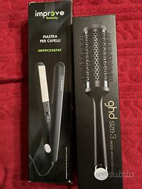 Piastra e spazzola x capelli