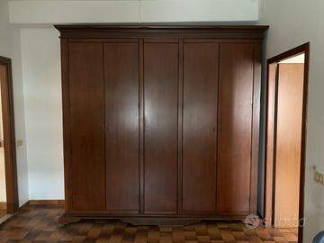 Mobile Legno Massello 5 Ante + Struttura Letto
