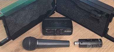 Microfono XLR  + adattatore senza fili wireless