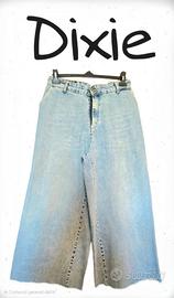 jeans gamba larga vita alta Dixie tg M