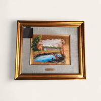 Quadro Vintage Anni ‘70 – Dipinto su Foglia d’Oro