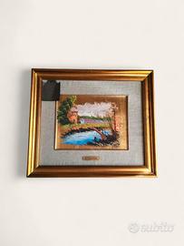 Quadro Vintage Anni ‘70 – Dipinto su Foglia d’Oro