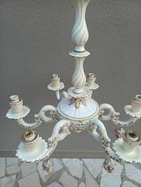 Lampadario in porcellana vintage 