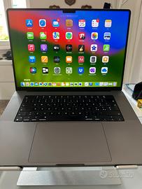 MacBook Pro M1 16’’ 16gb 1TB SSD 1anno apple care+