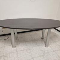 Scrivania + Tavolo Riunioni Ufficio – Legno scuro