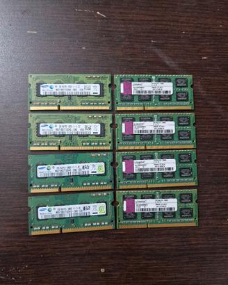 8 banchi RAM so-dimm DDR3 2gb (16gb) laptop.