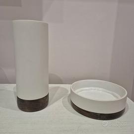 SET DECORATIVO VASO E PORTA OGGETTI