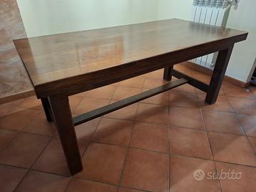 Tavolo stile fratino legno massello + 6 sedie 