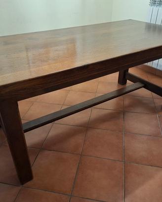 Tavolo stile fratino legno massello + 6 sedie 