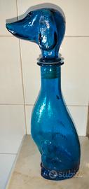 Decanter/ Caraffa  in vetro a forma di cane