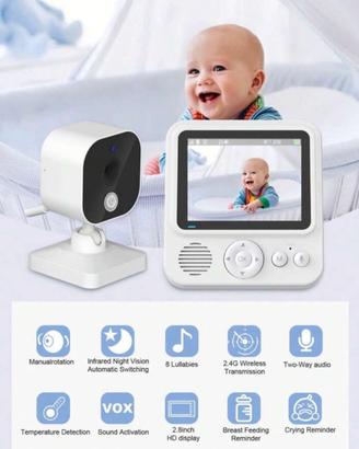 Baby Monitor Wireless 2,8” Video Audio