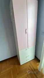 Armadio ikea rosa/bianco